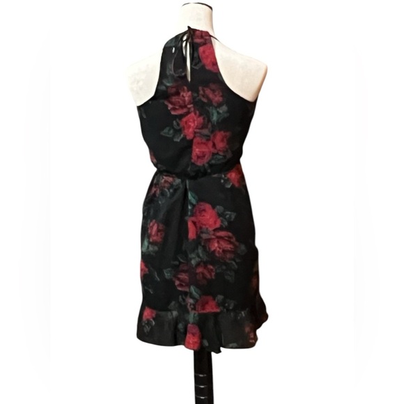 Lovers + Friends Womens Multicolor Rose Print Sleeveless Wrap Dress Size Small - Picture 2 of 3